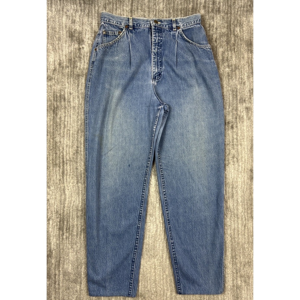 Lee Riders Jeans Womens 16 Blue Vintage High Waist Pleated Tapered Made in USA